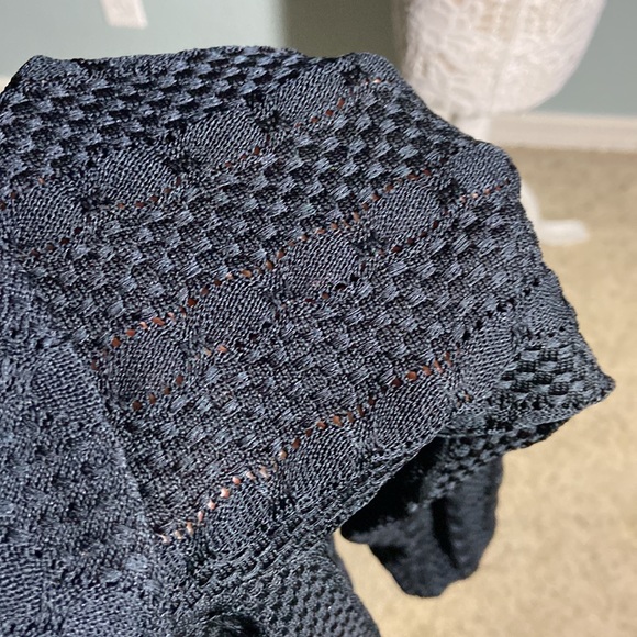 Ming Wang Cape Cropped Jacket Black Size L - Picture 9 of 11